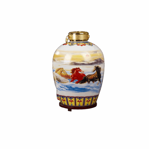 Bình gốm sứ phi mã