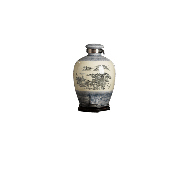Bình gốm thuỷ mạc