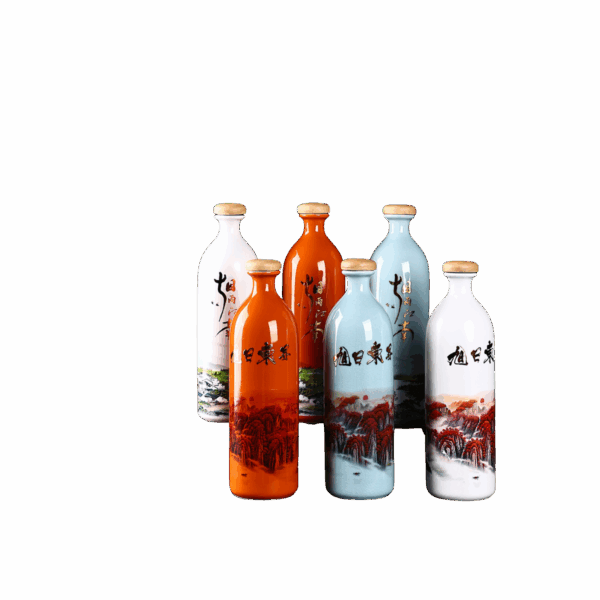 Set bình gốm sứ hoa cảnh đức trấn