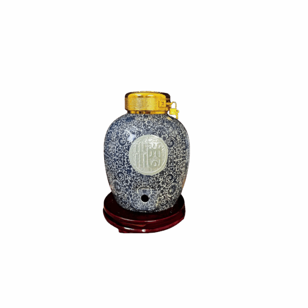 Bình gốm Jingdezhen xanh ngọc